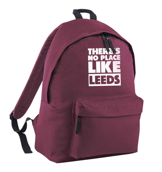 There's no place like Leeds maroon children's backpack