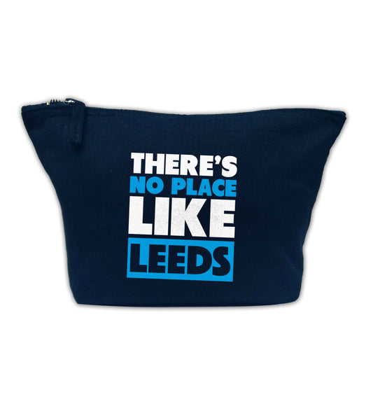 There's no place like Leeds navy makeup bag