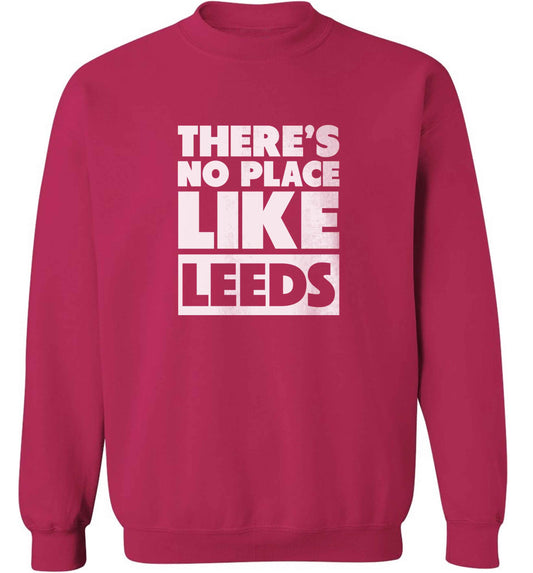 There's no place like Leeds adult's unisex pink sweater 2XL