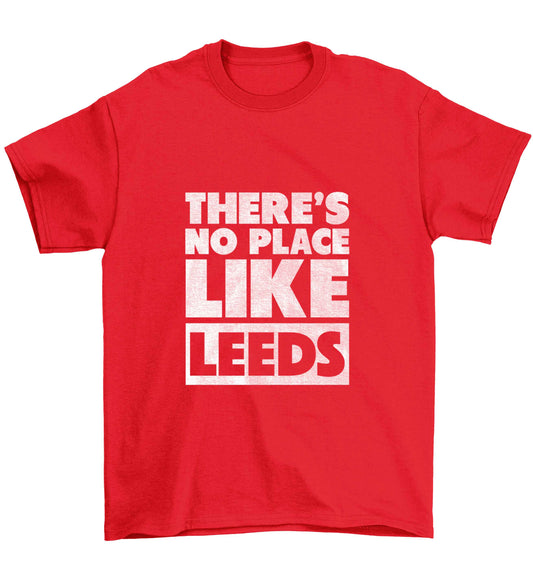 There's no place like Leeds Children's red Tshirt 12-13 Years