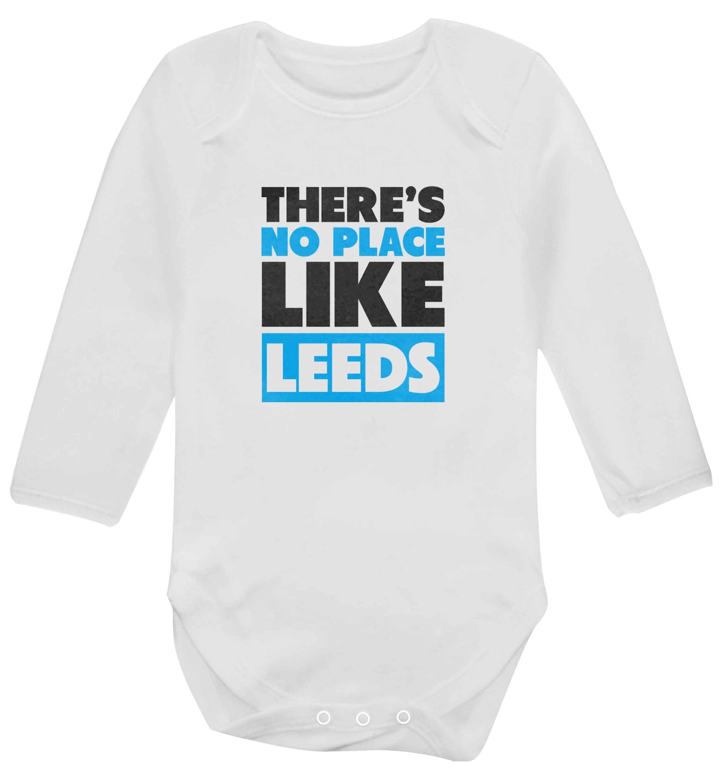 There's no place like Leeds baby vest long sleeved white 6-12 months