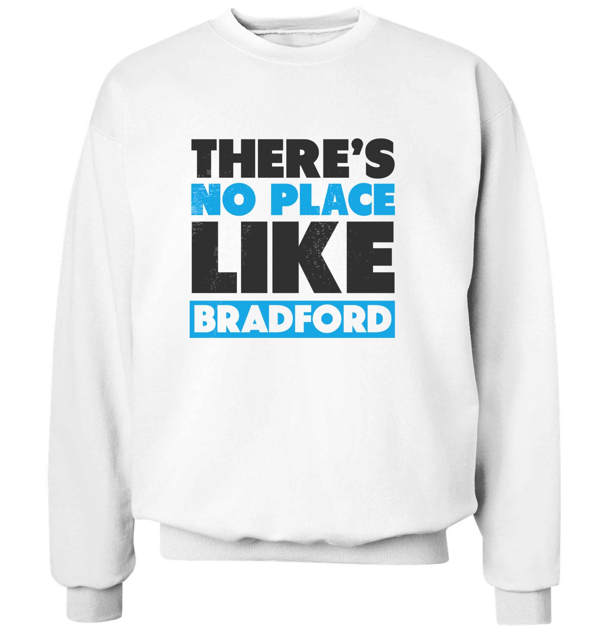 There's no place like Bradford adult's unisex white sweater 2XL