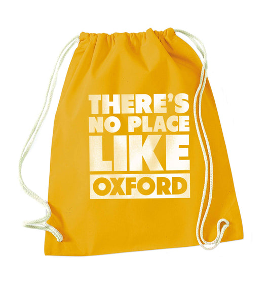 There's no place like Oxford mustard drawstring bag