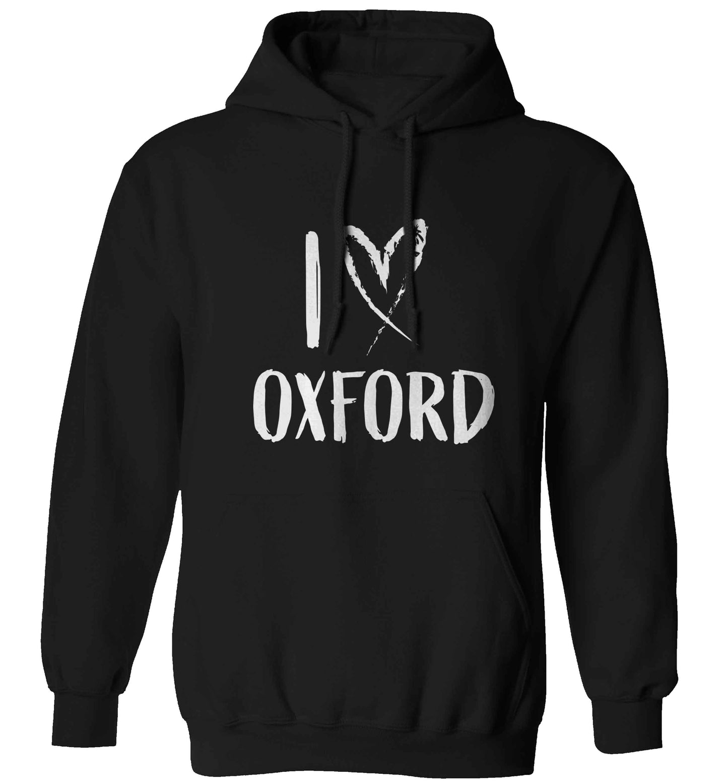 I love Oxford adults unisex black hoodie 2XL