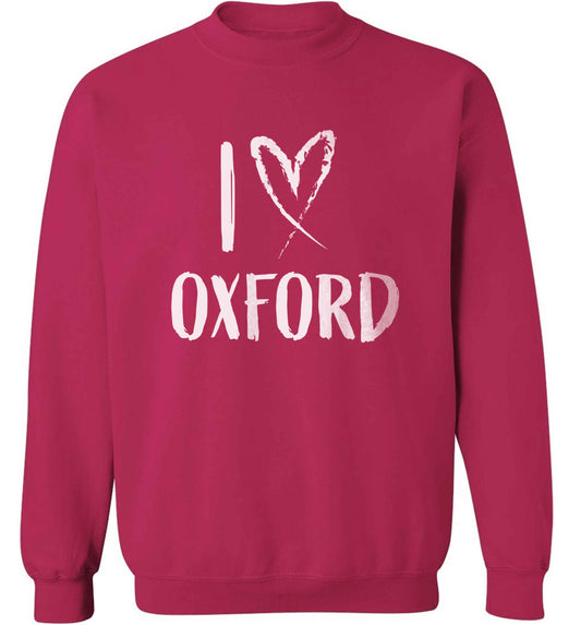 I love Oxford adult's unisex pink sweater 2XL