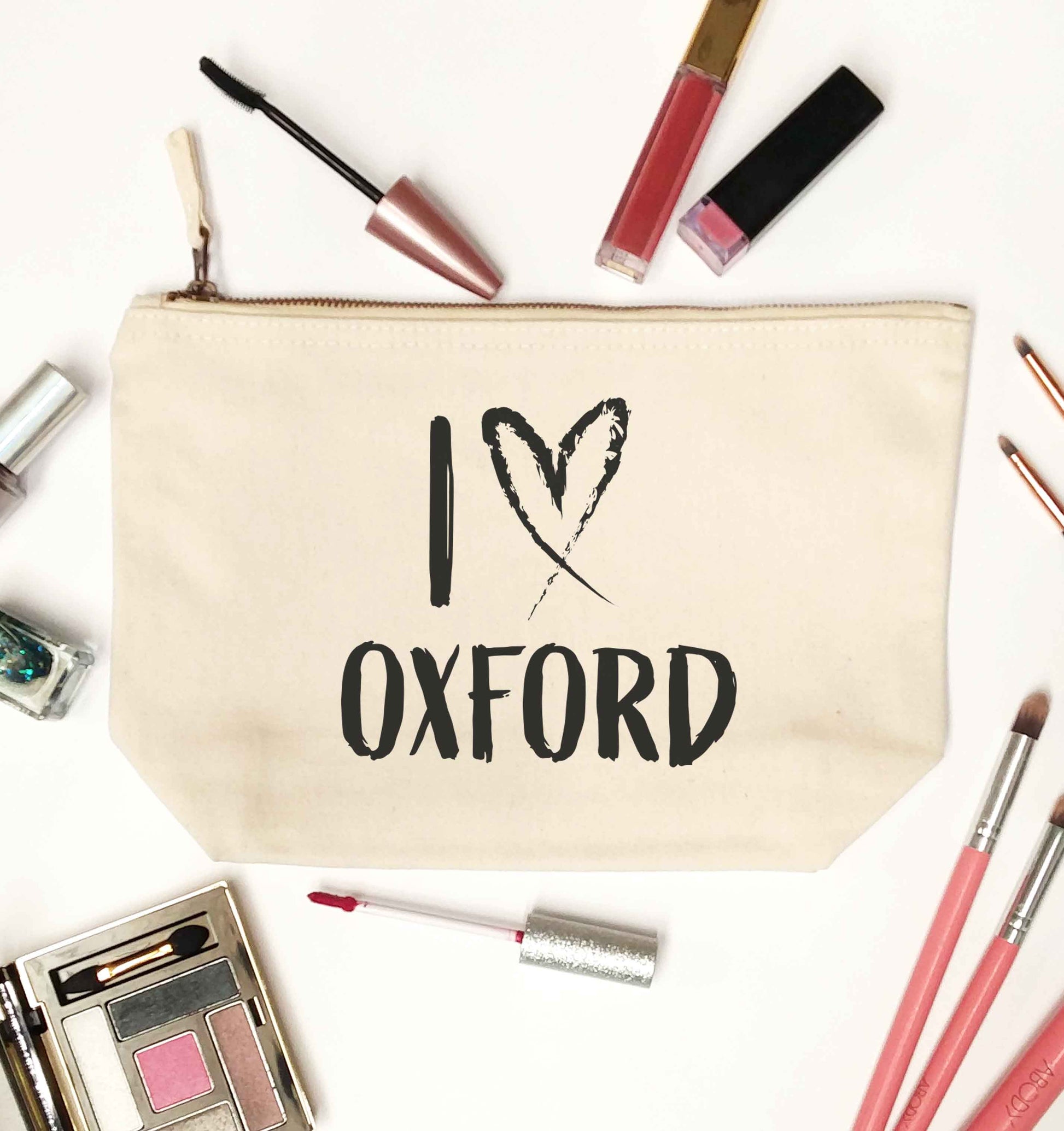 I love Oxford natural makeup bag
