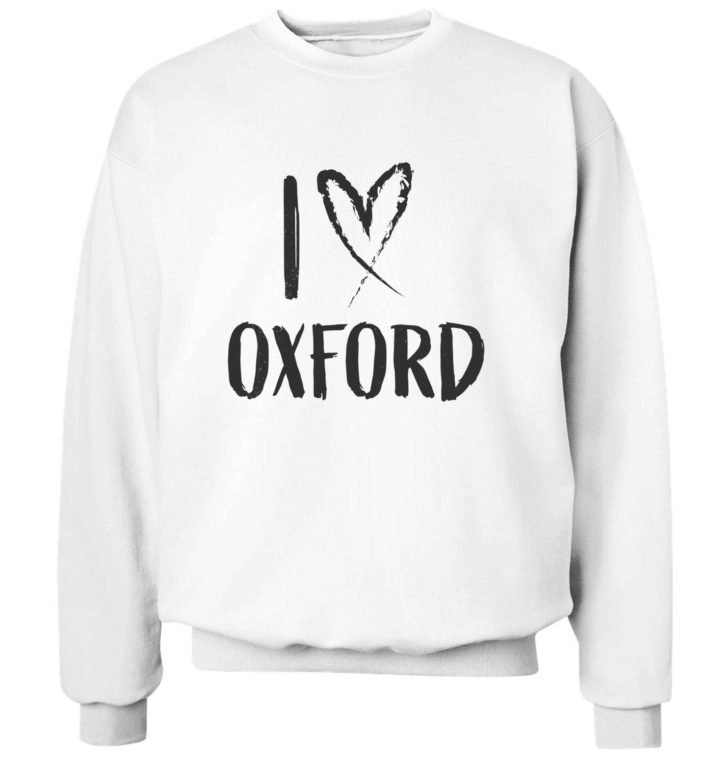 I love Oxford adult's unisex white sweater 2XL