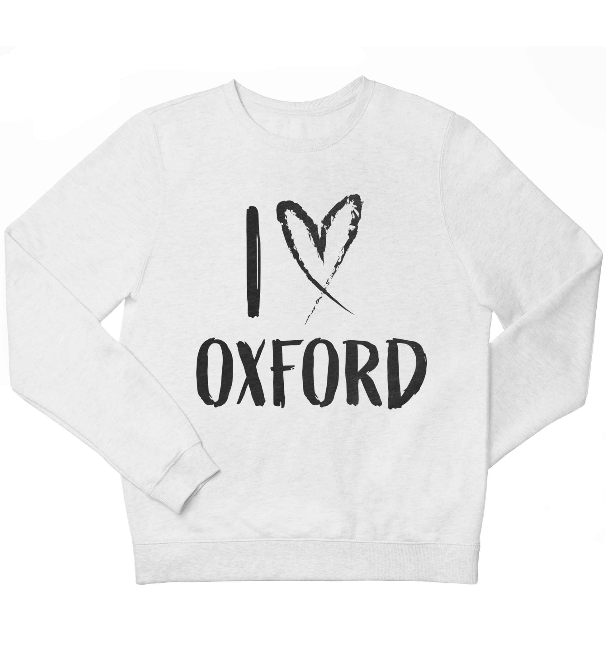 I love Oxford children's white sweater 12-13 Years