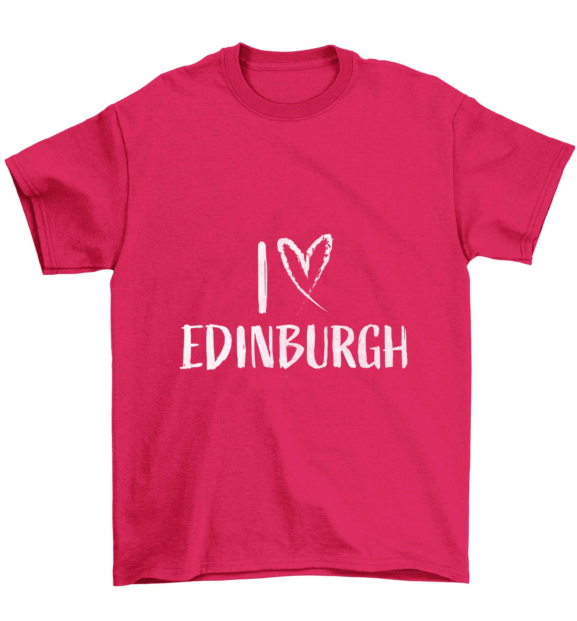 I love Edinburgh Children's pink Tshirt 12-13 Years