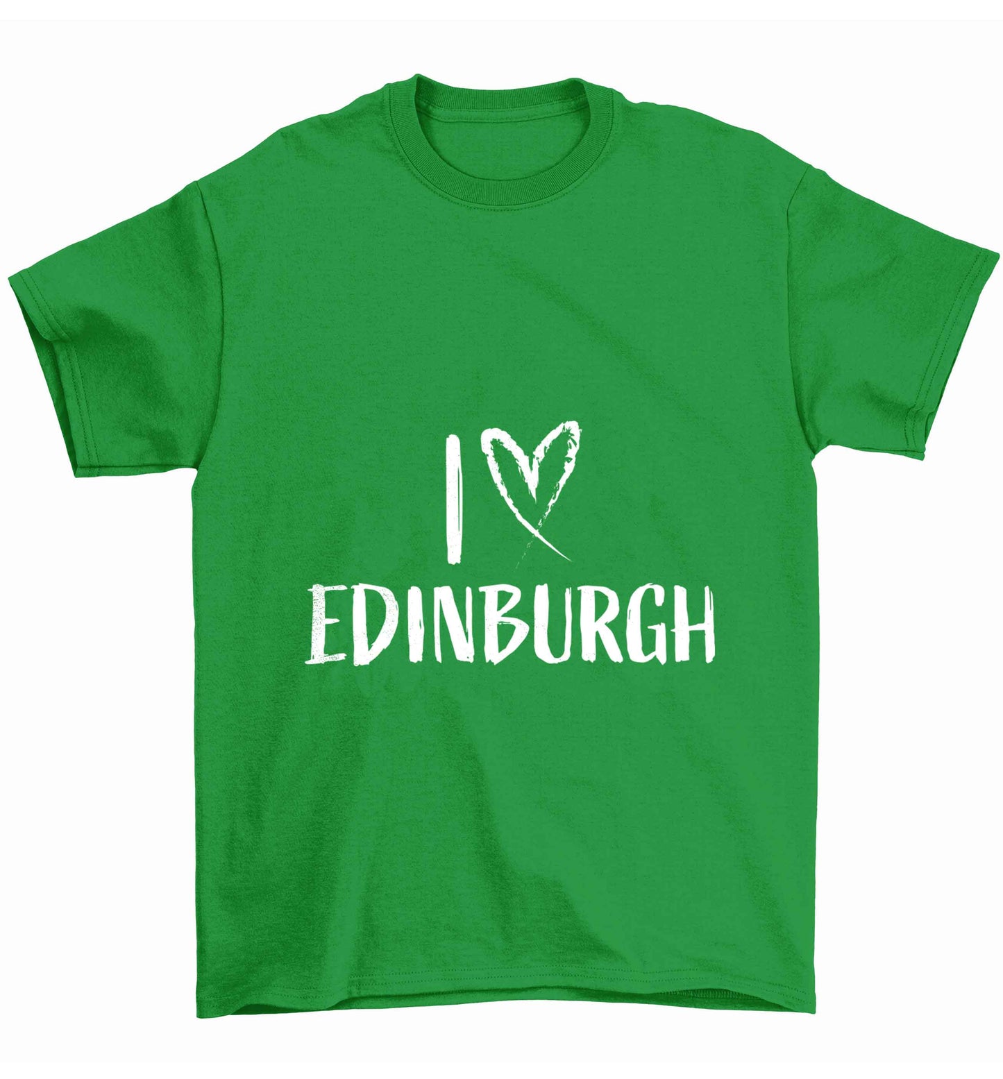 I love Edinburgh Children's green Tshirt 12-13 Years