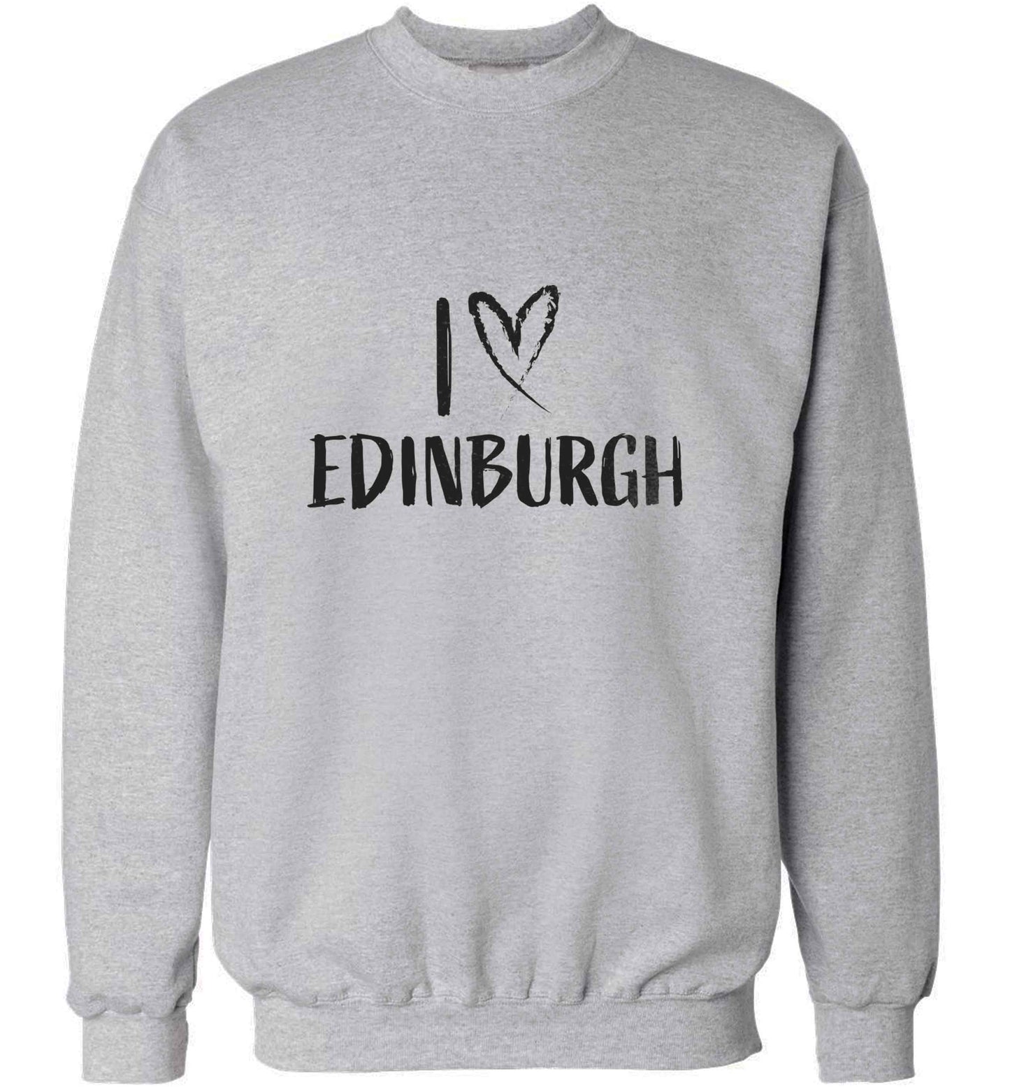 I love Edinburgh adult's unisex grey sweater 2XL