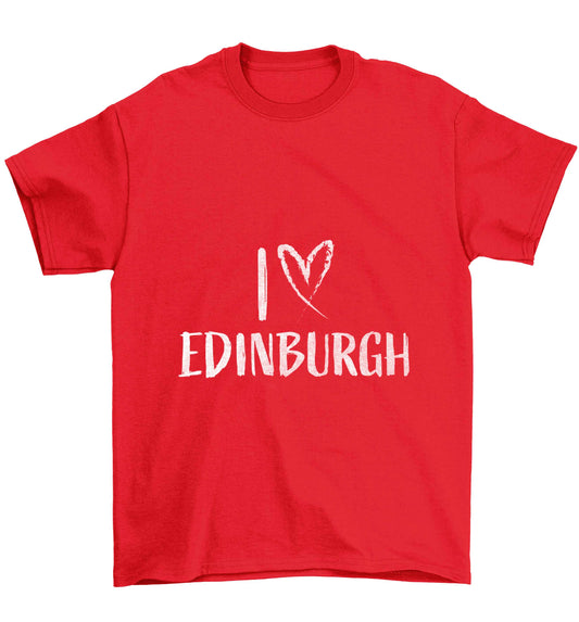 I love Edinburgh Children's red Tshirt 12-13 Years