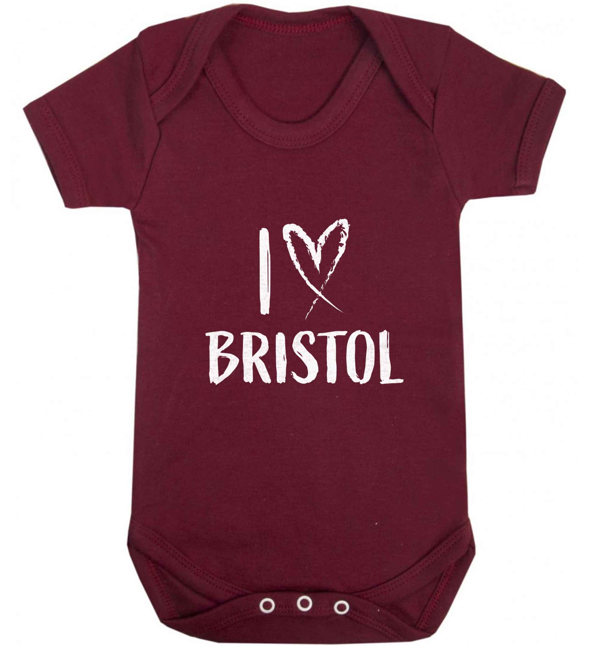 I love Bristol baby vest maroon 18-24 months