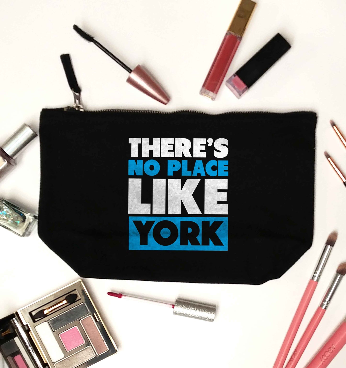 There's no place like york black makeup bag