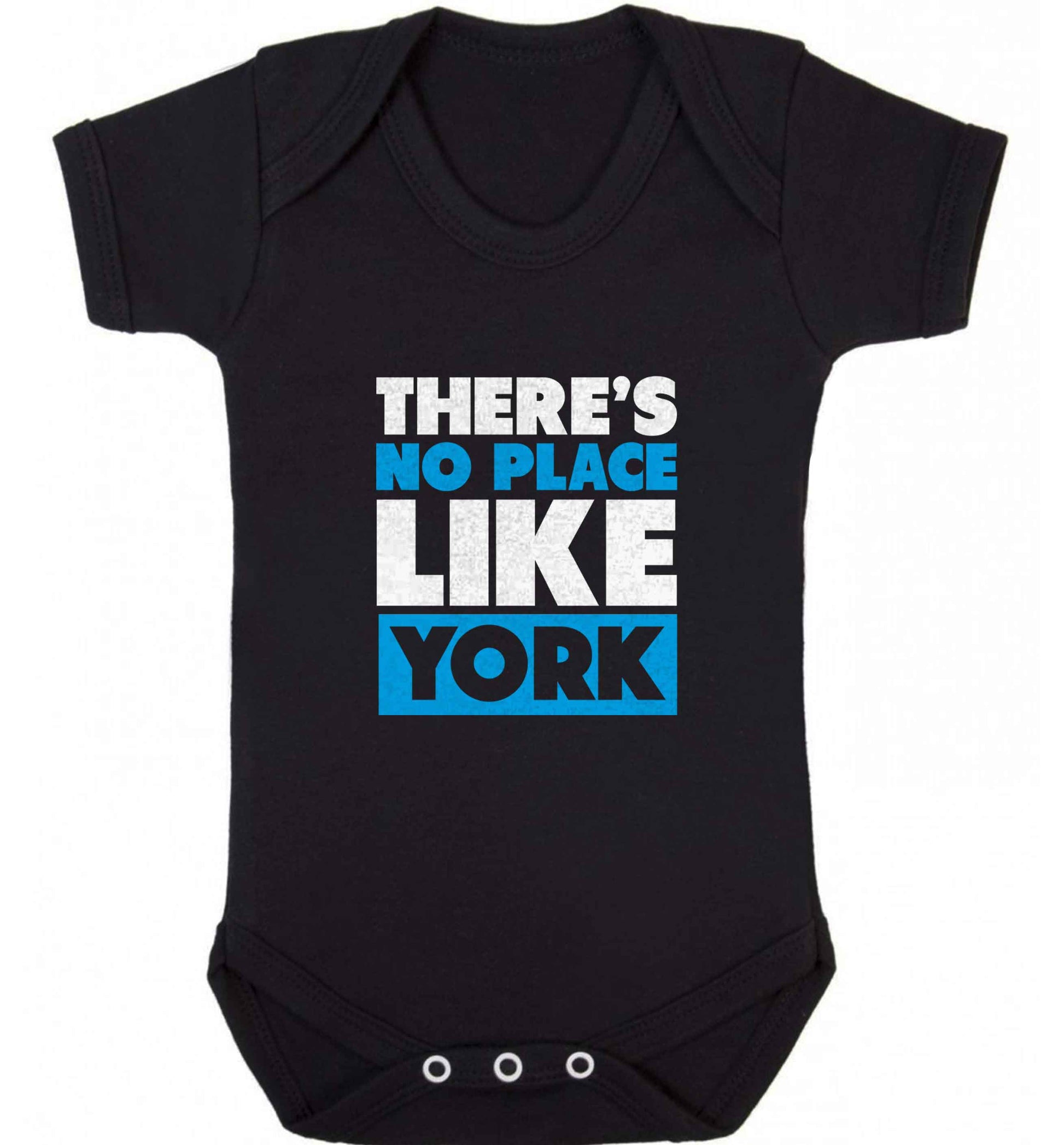 There's no place like york baby vest black 18-24 months
