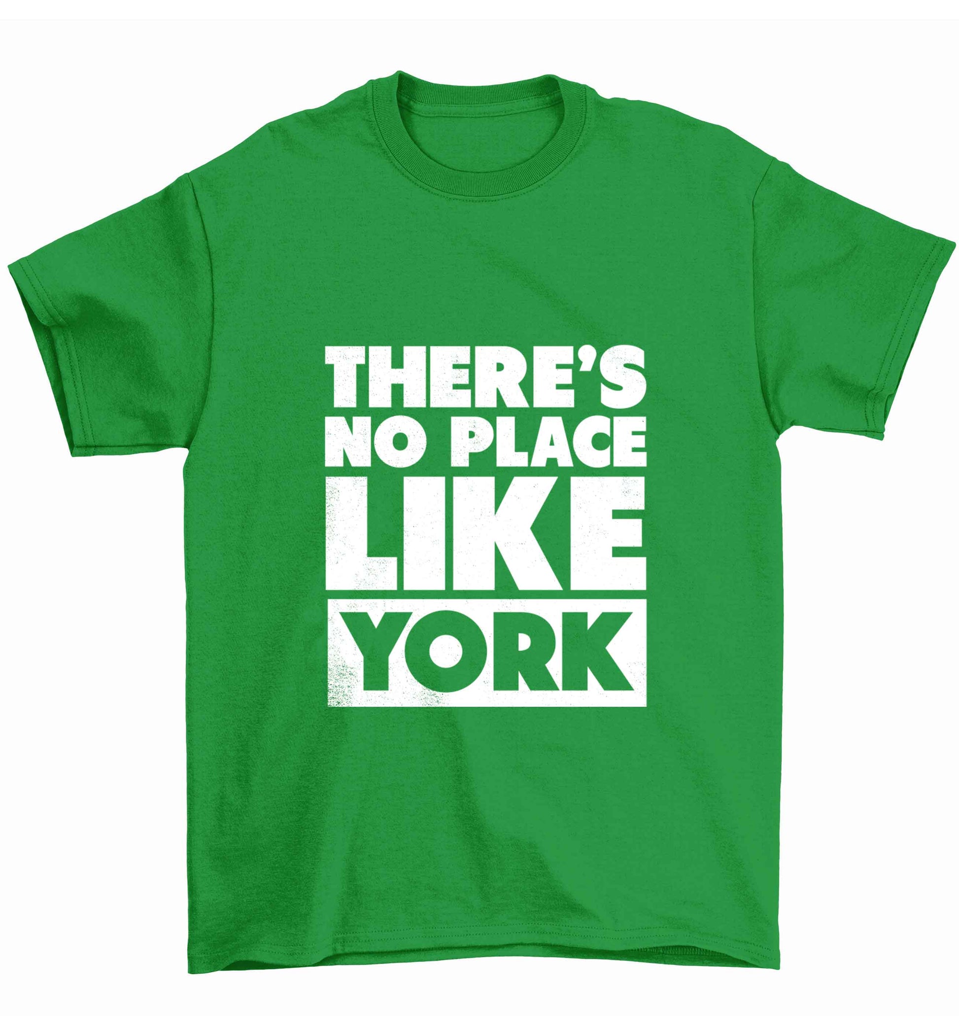 There's no place like york Children's green Tshirt 12-13 Years