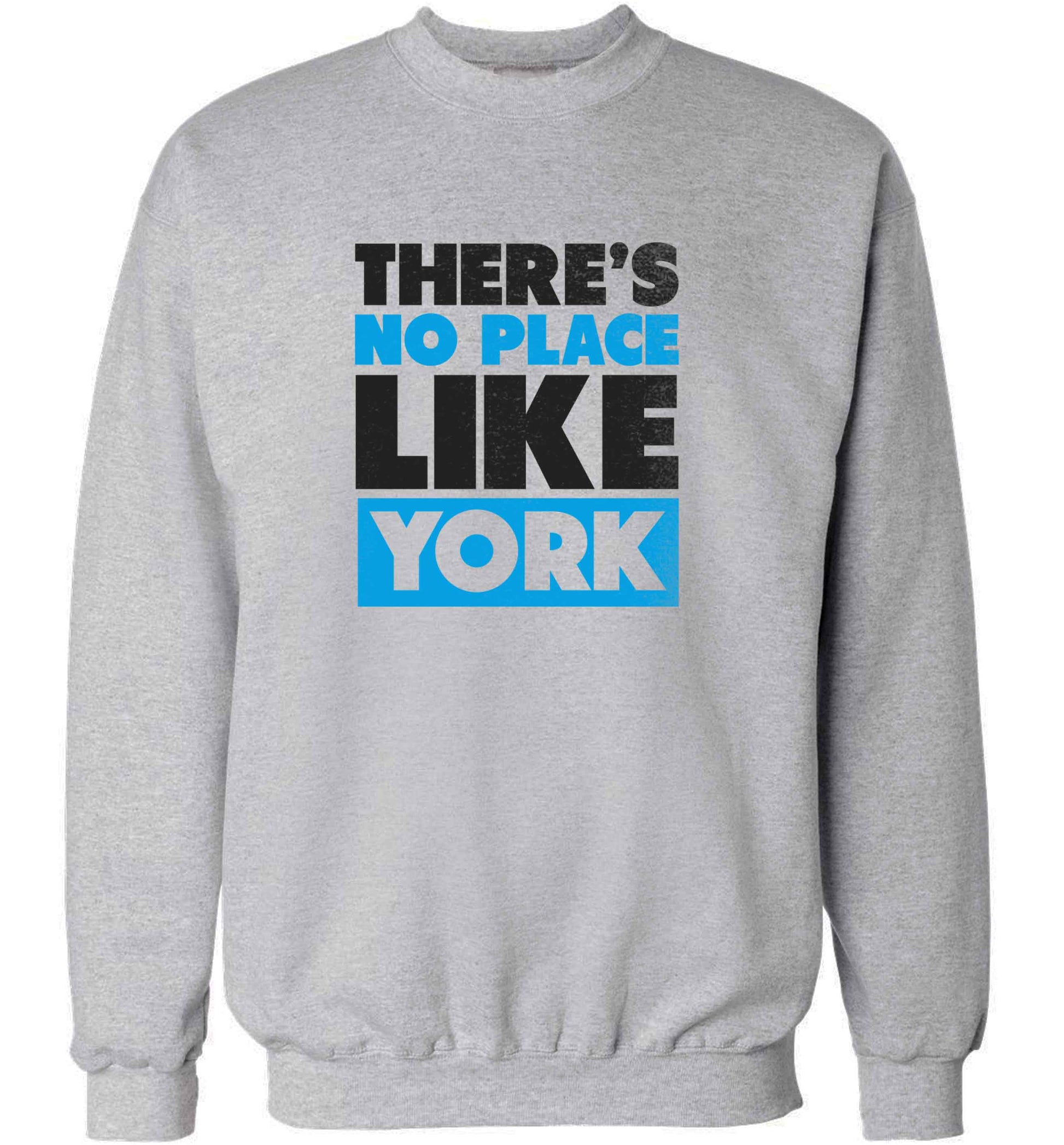 There's no place like york adult's unisex grey sweater 2XL