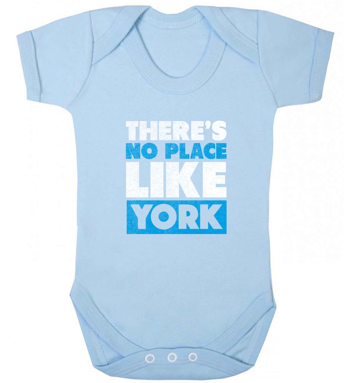 There's no place like york baby vest pale blue 18-24 months