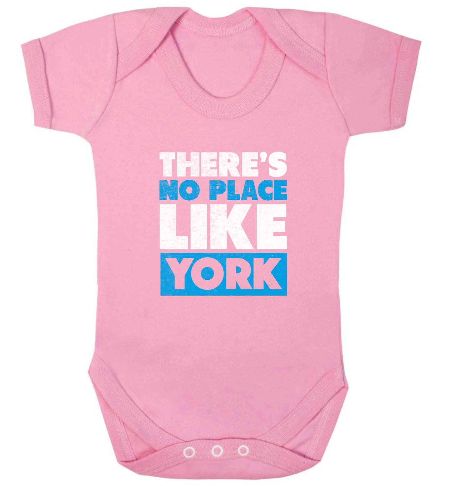 There's no place like york baby vest pale pink 18-24 months