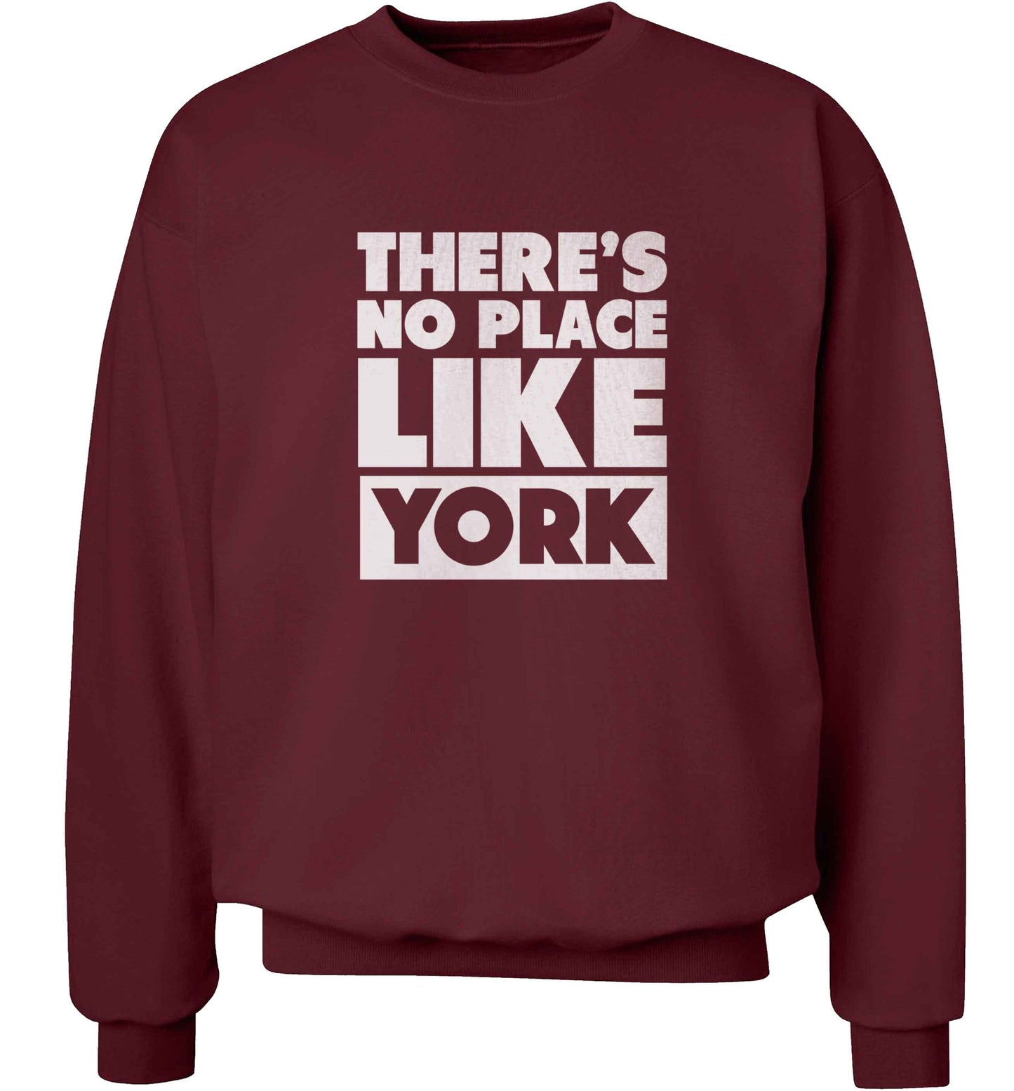 There's no place like york adult's unisex maroon sweater 2XL