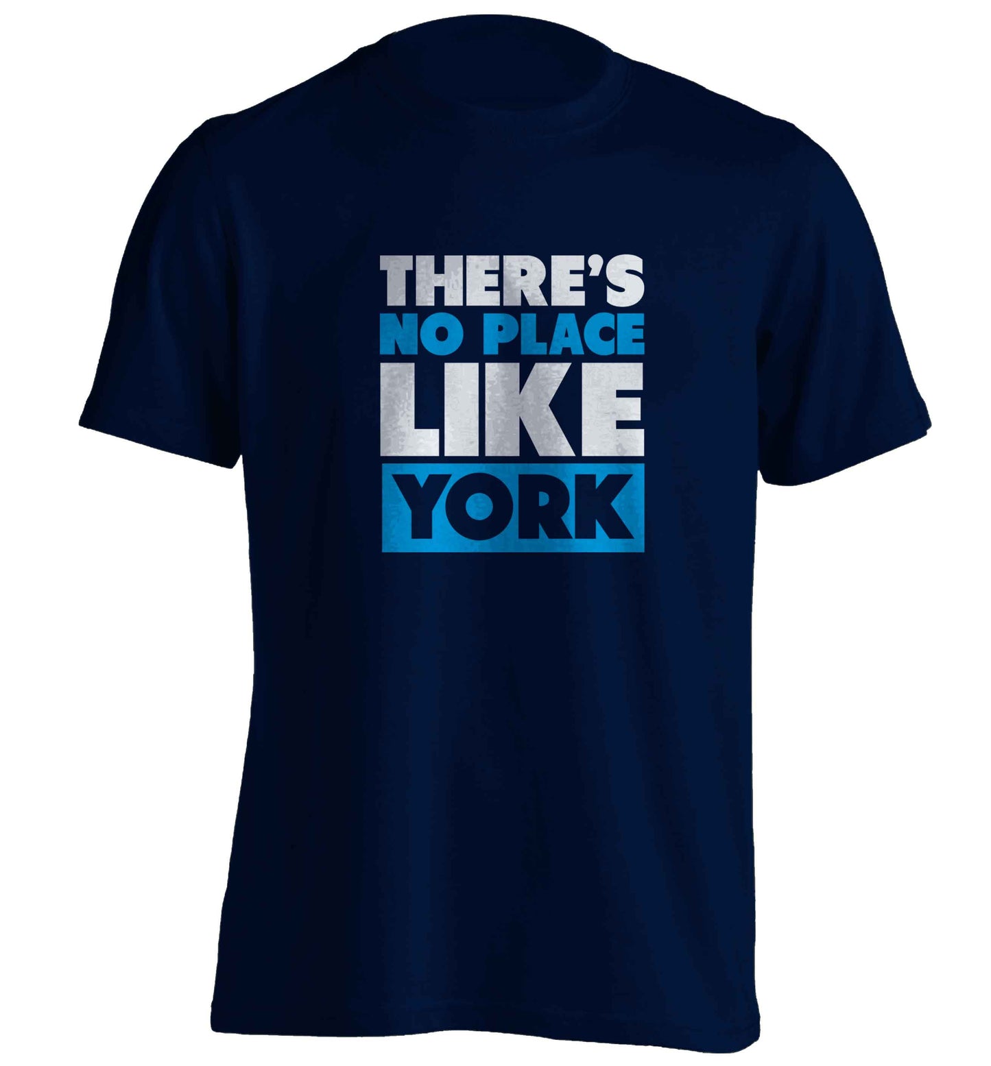 There's no place like york adults unisex navy Tshirt 2XL
