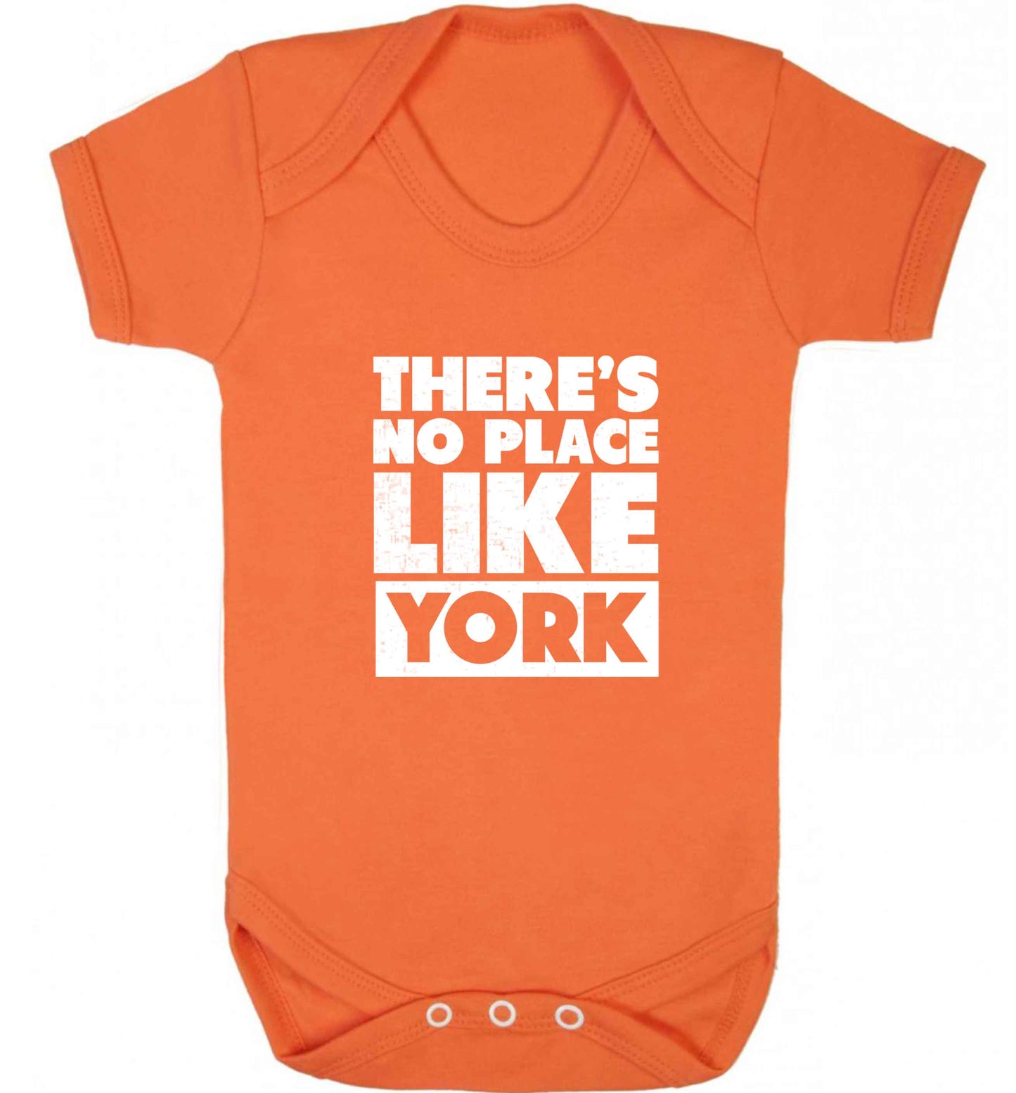 There's no place like york baby vest orange 18-24 months
