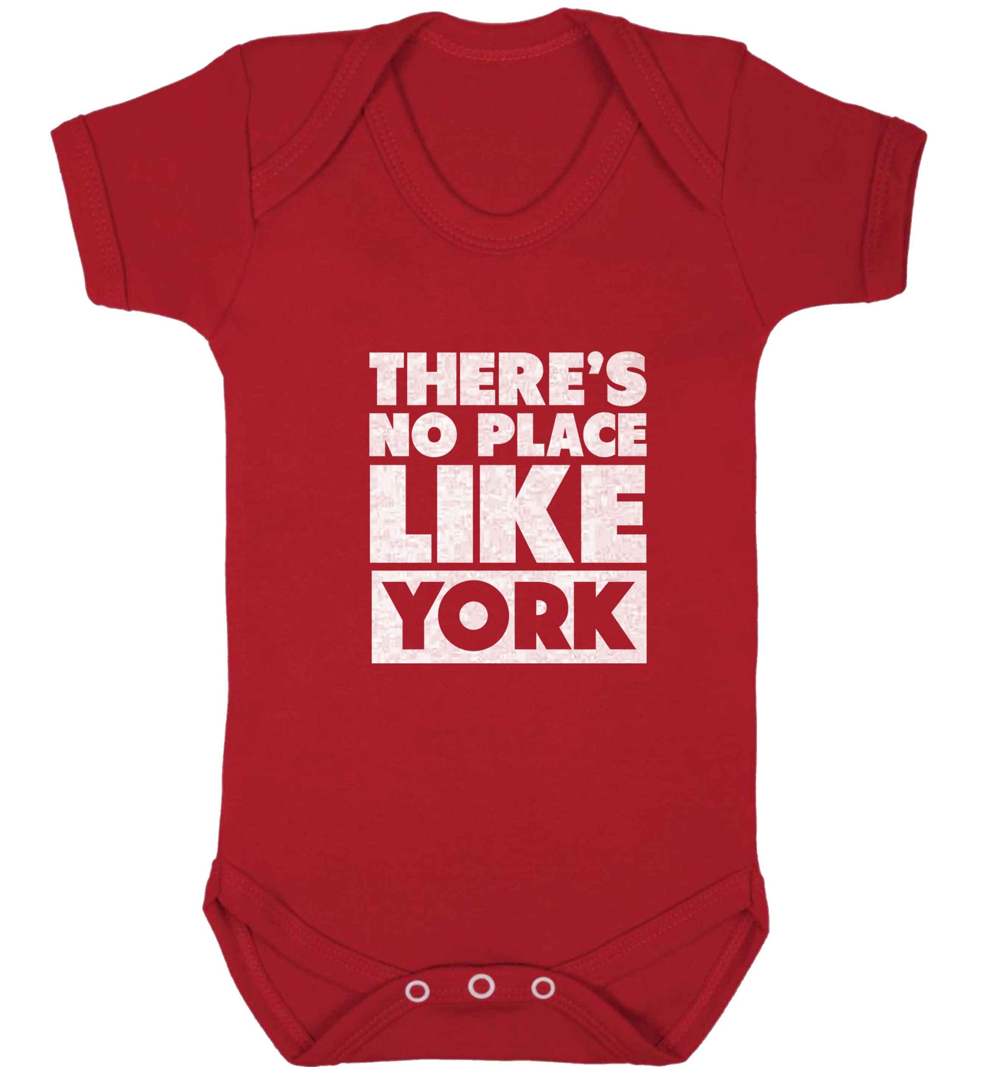 There's no place like york baby vest red 18-24 months