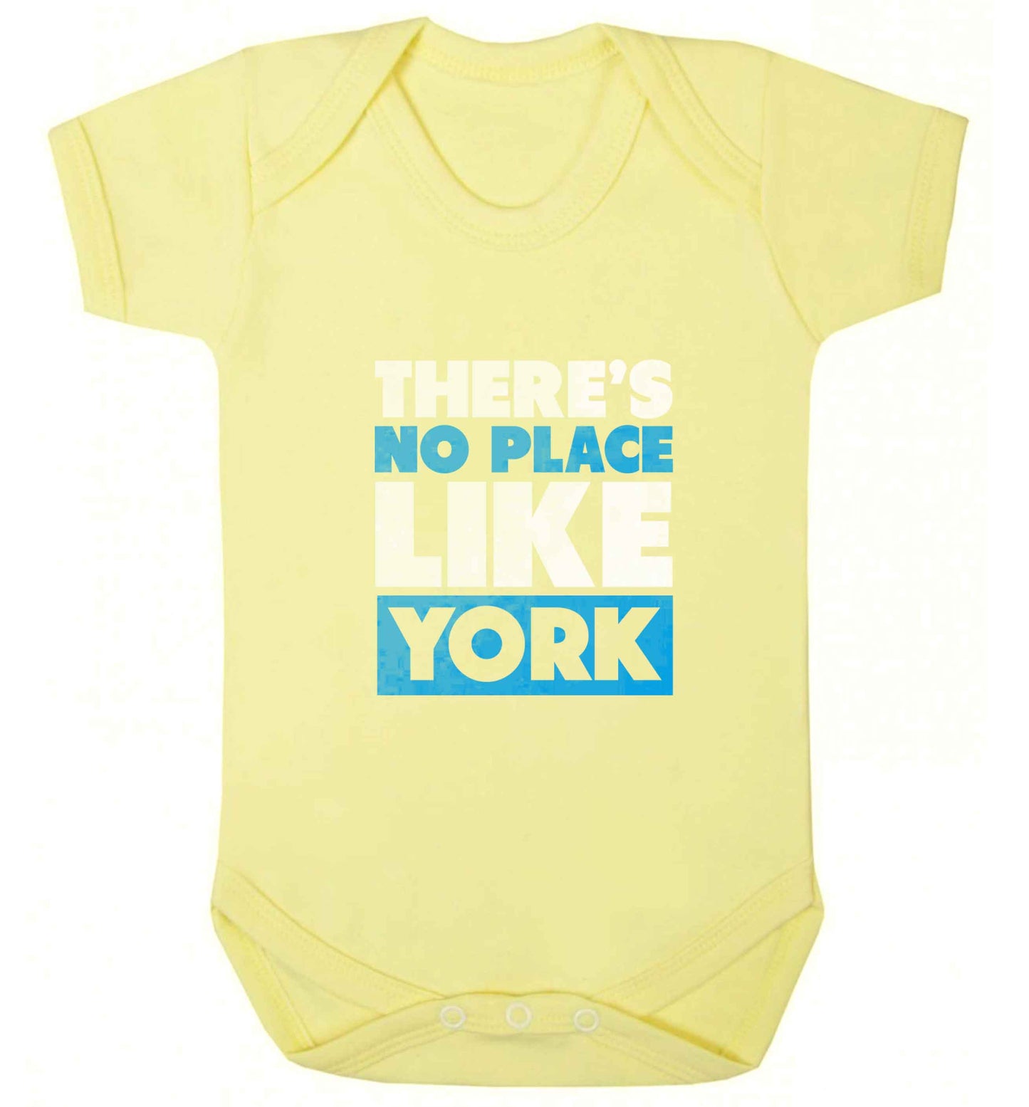 There's no place like york baby vest pale yellow 18-24 months