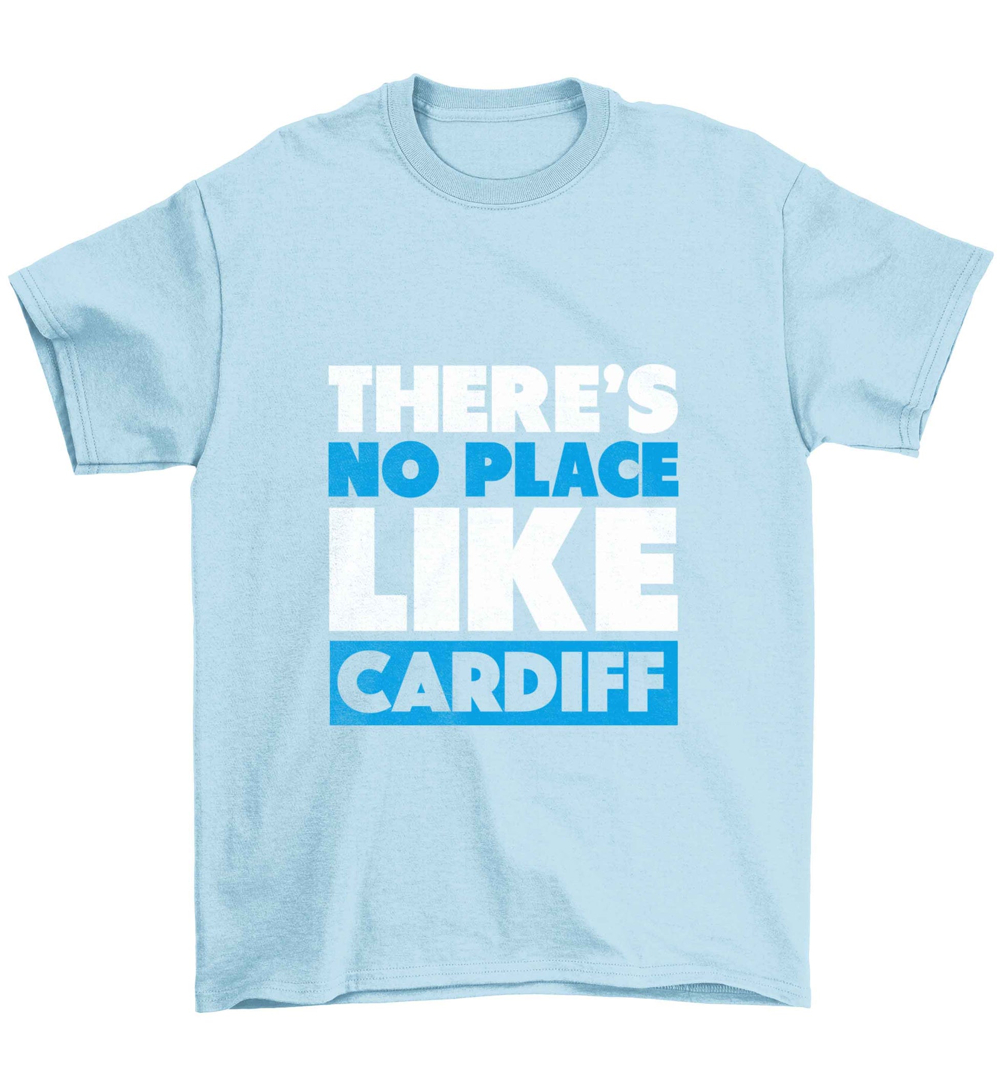 There's no place like Cardiff Children's light blue Tshirt 12-13 Years