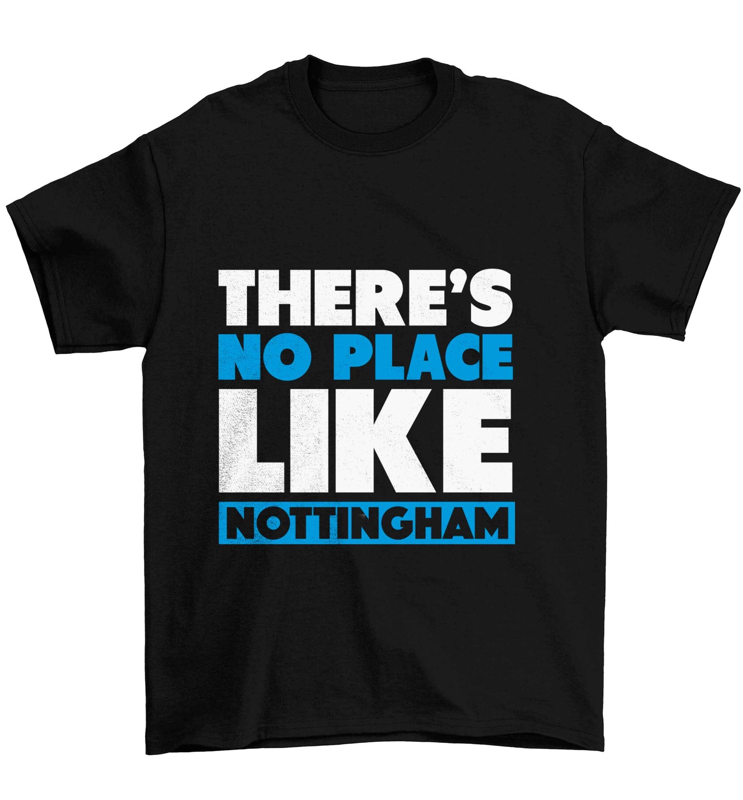 There's no place like Nottingham Children's black Tshirt 12-13 Years