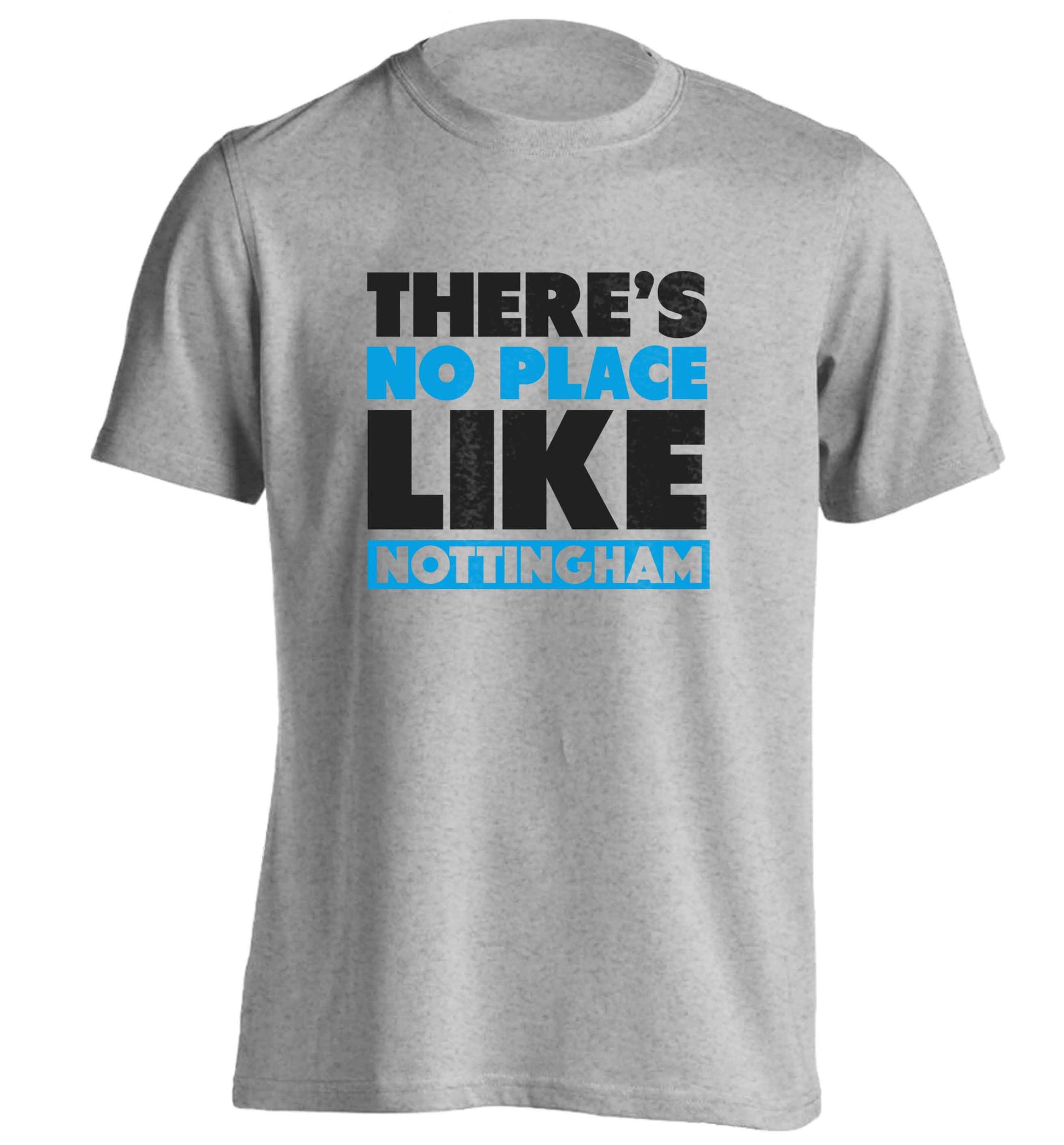 There's no place like Nottingham adults unisex grey Tshirt 2XL