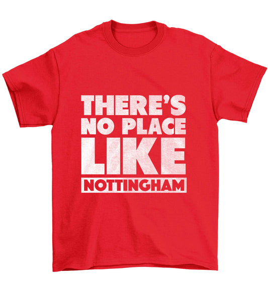 There's no place like Nottingham Children's red Tshirt 12-13 Years