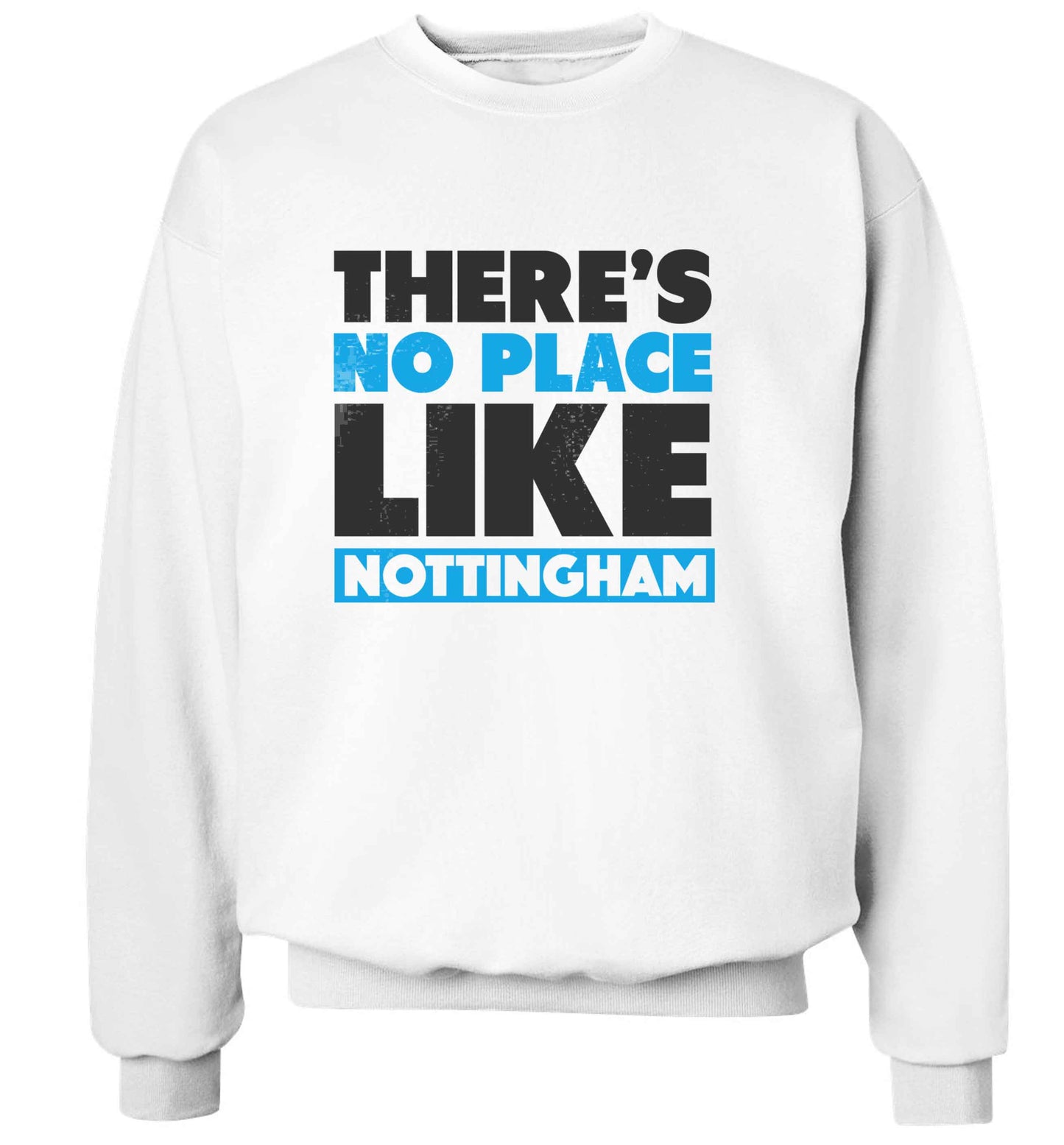There's no place like Nottingham adult's unisex white sweater 2XL