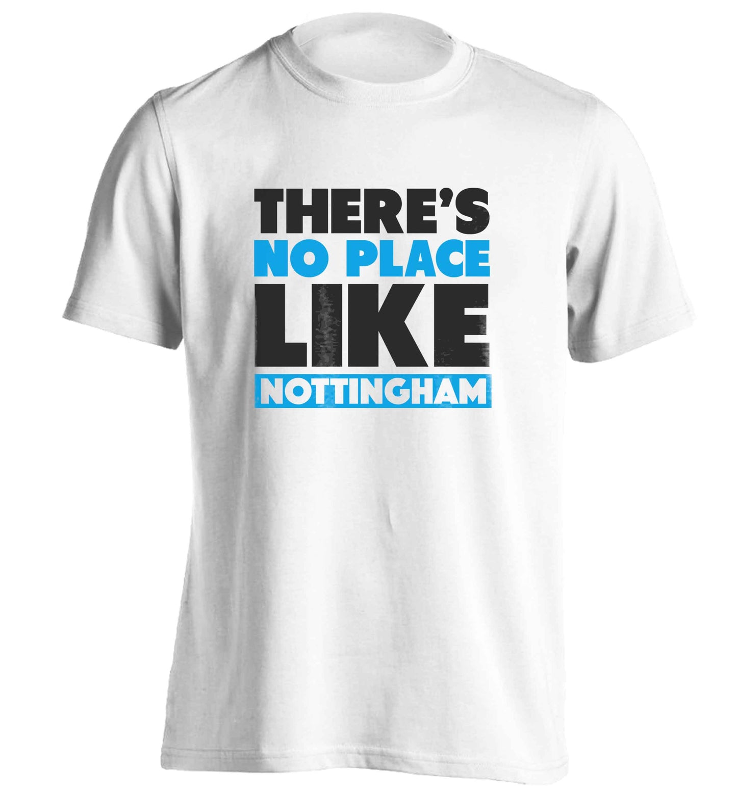 There's no place like Nottingham adults unisex white Tshirt 2XL