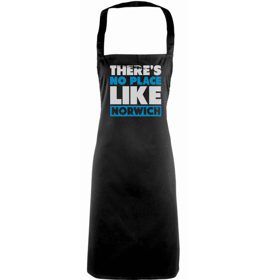 There's no place like Norwich adults black apron