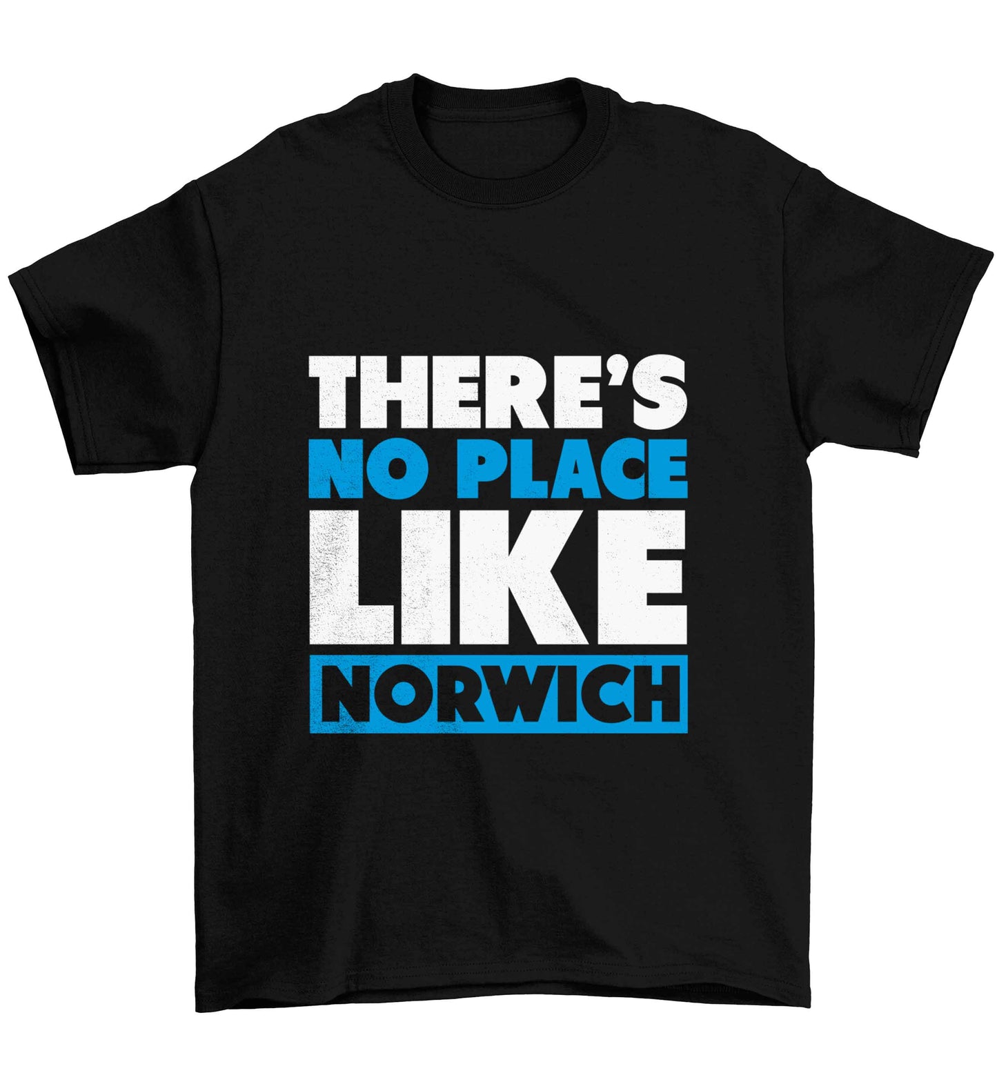 There's no place like Norwich Children's black Tshirt 12-13 Years