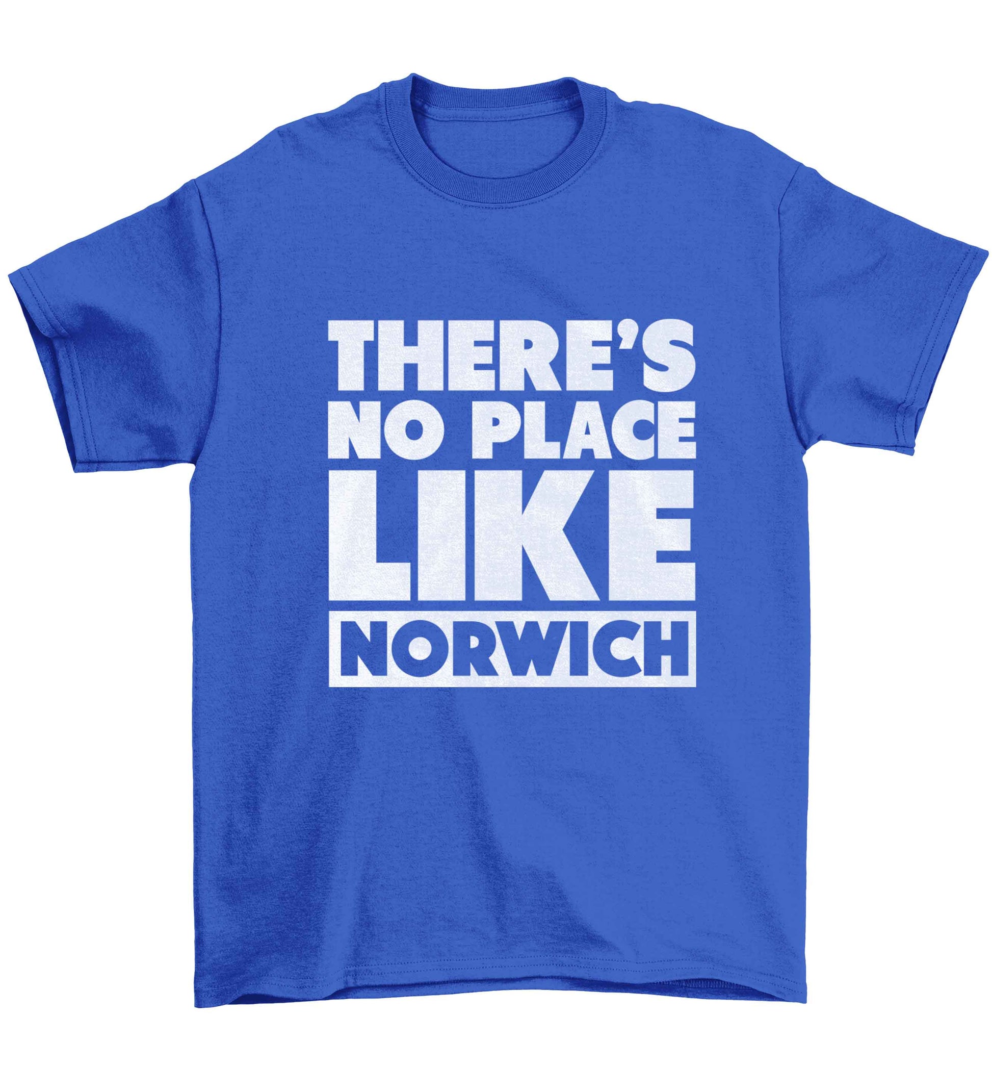 There's no place like Norwich Children's blue Tshirt 12-13 Years