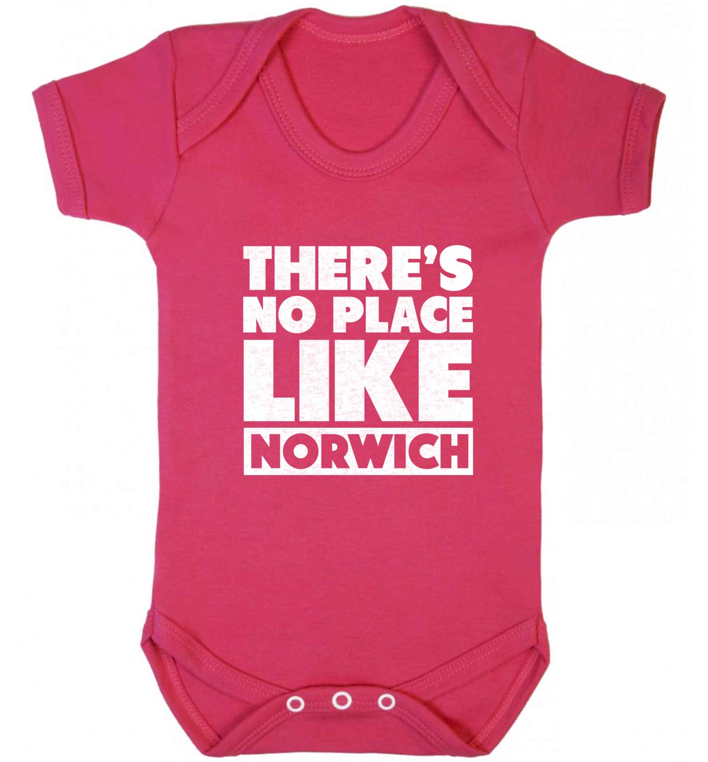 There's no place like Norwich baby vest dark pink 18-24 months