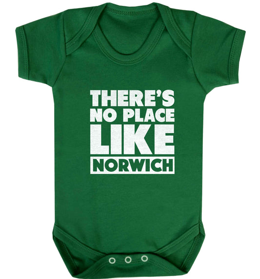 There's no place like Norwich baby vest green 18-24 months