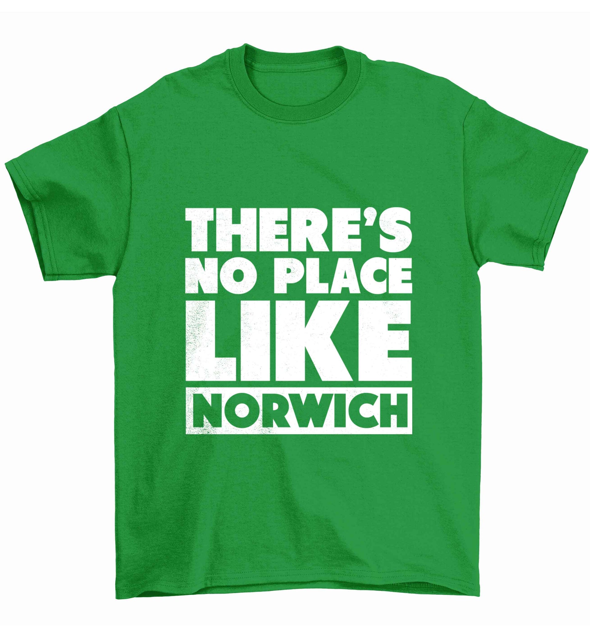 There's no place like Norwich Children's green Tshirt 12-13 Years