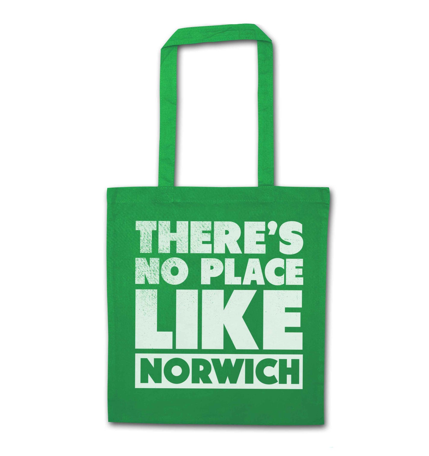 There's no place like Norwich green tote bag