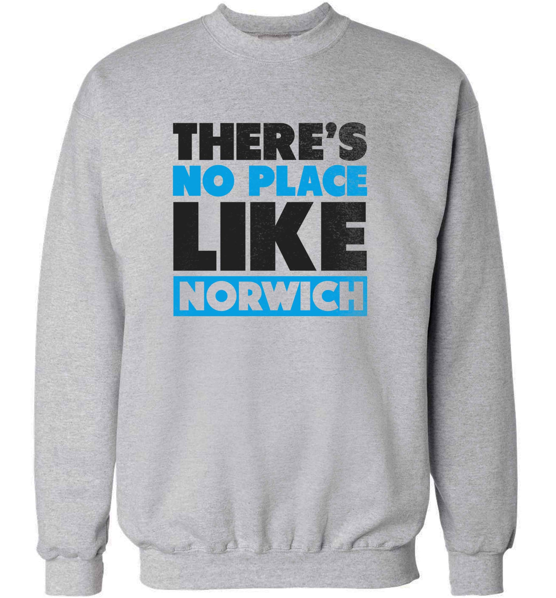 There's no place like Norwich adult's unisex grey sweater 2XL