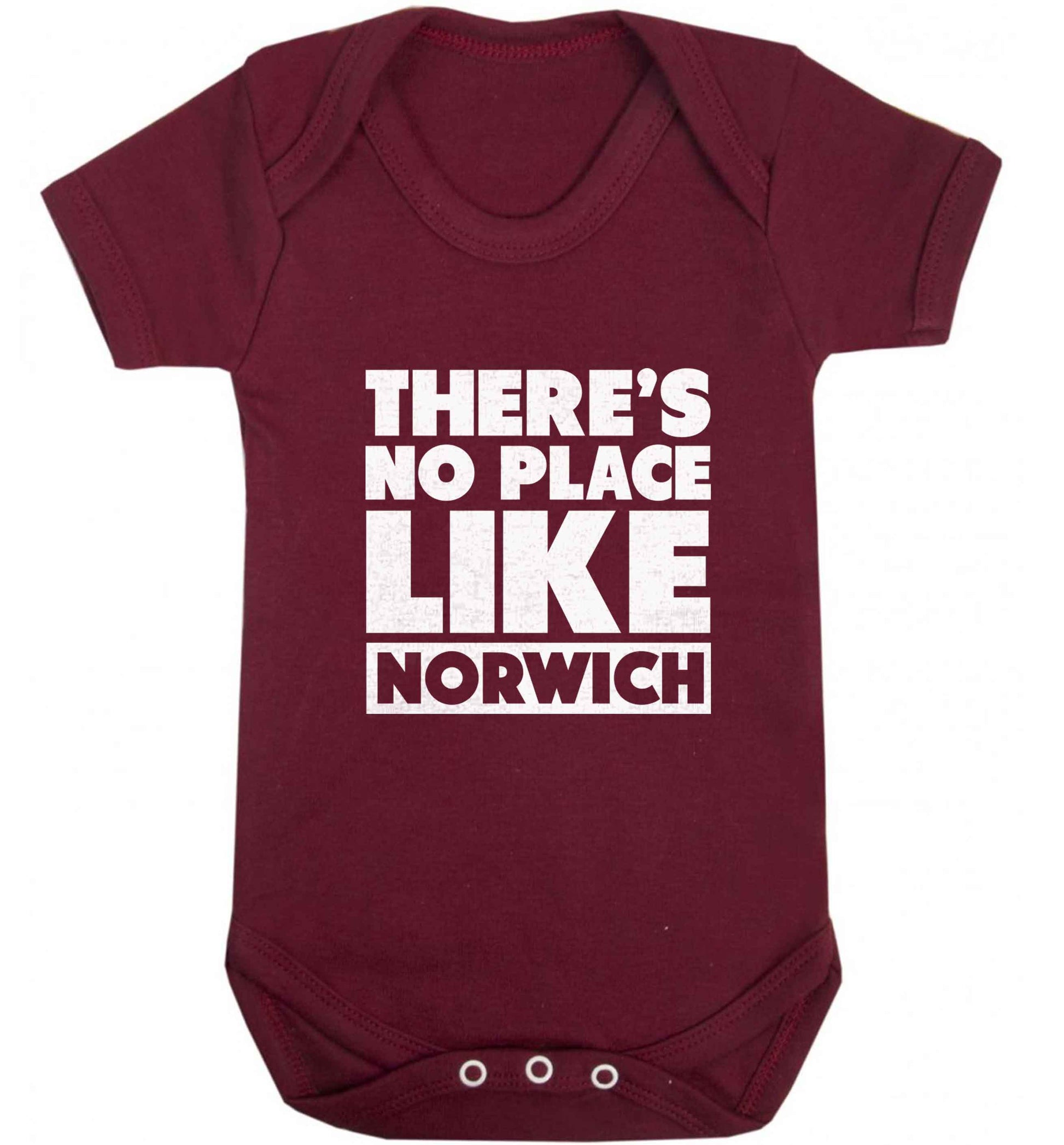 There's no place like Norwich baby vest maroon 18-24 months