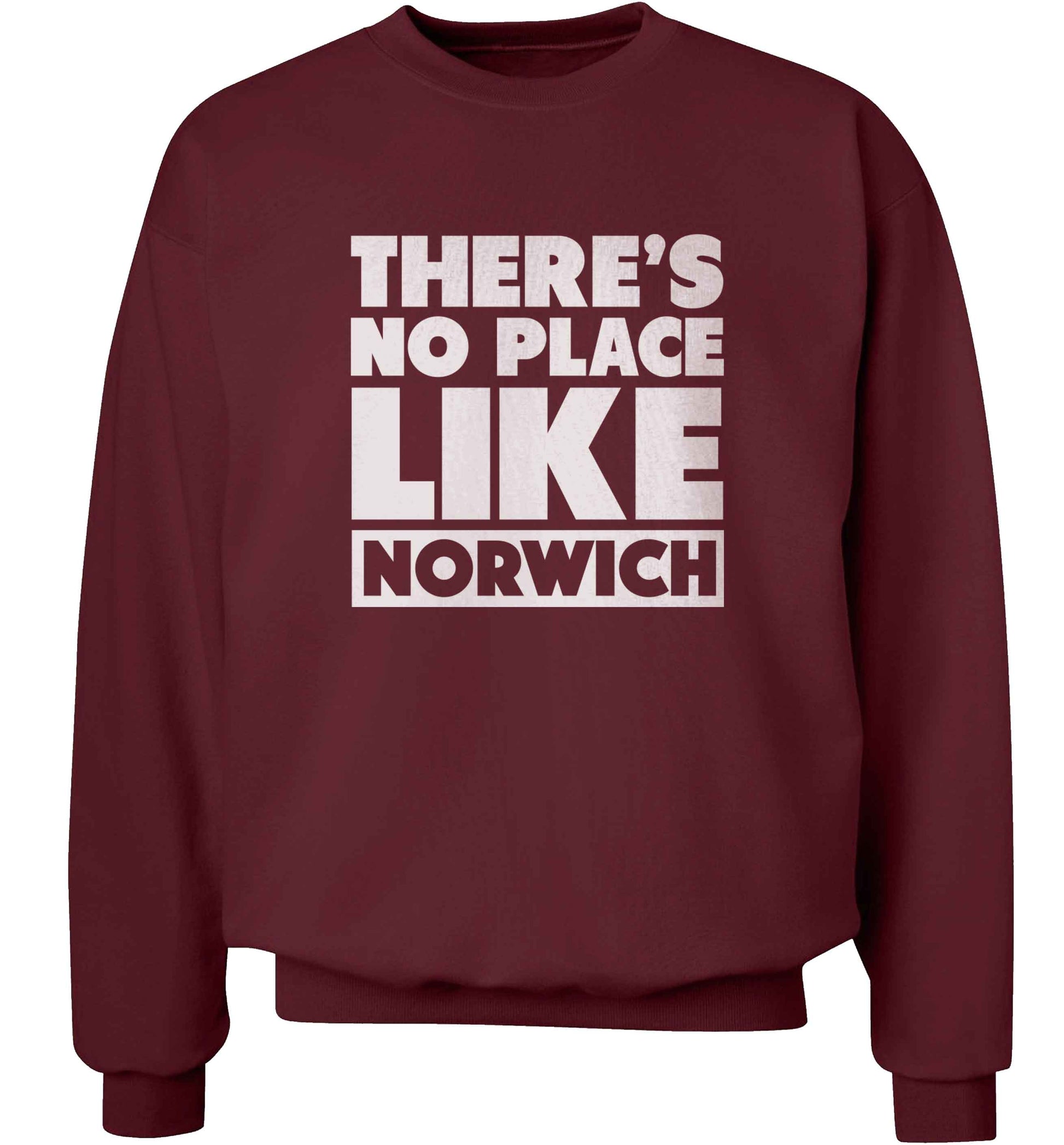 There's no place like Norwich adult's unisex maroon sweater 2XL