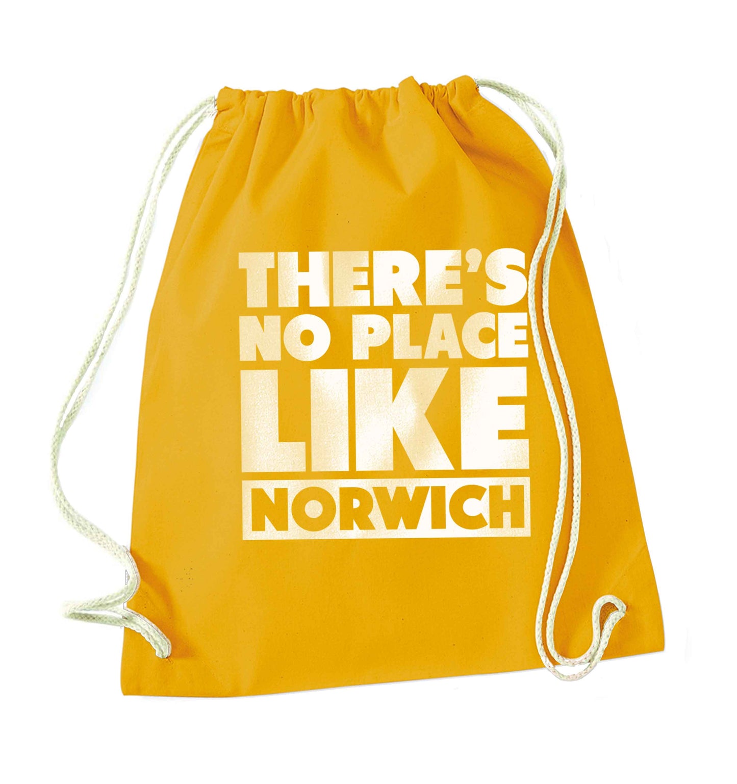 There's no place like Norwich mustard drawstring bag