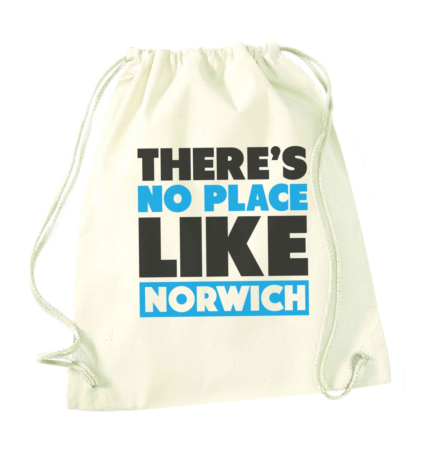 There's no place like Norwich natural drawstring bag