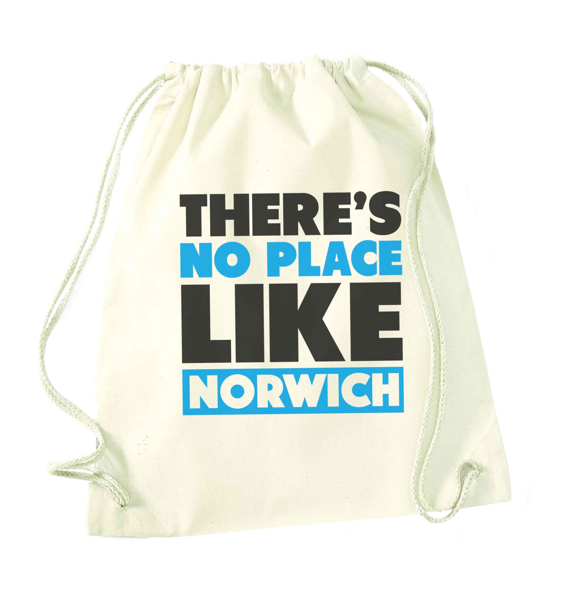 There's no place like Norwich natural drawstring bag