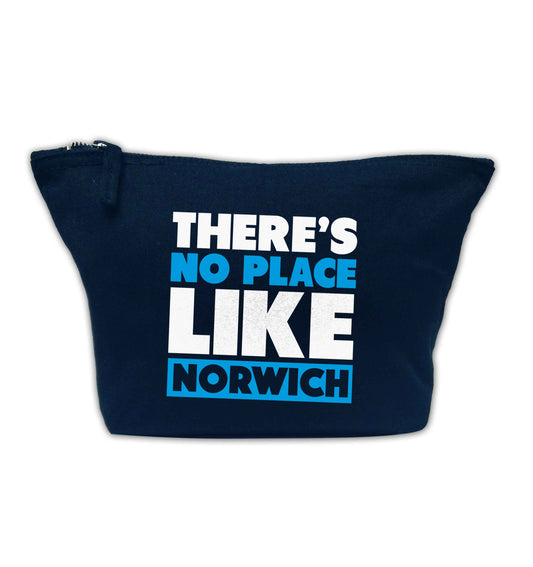 There's no place like Norwich navy makeup bag