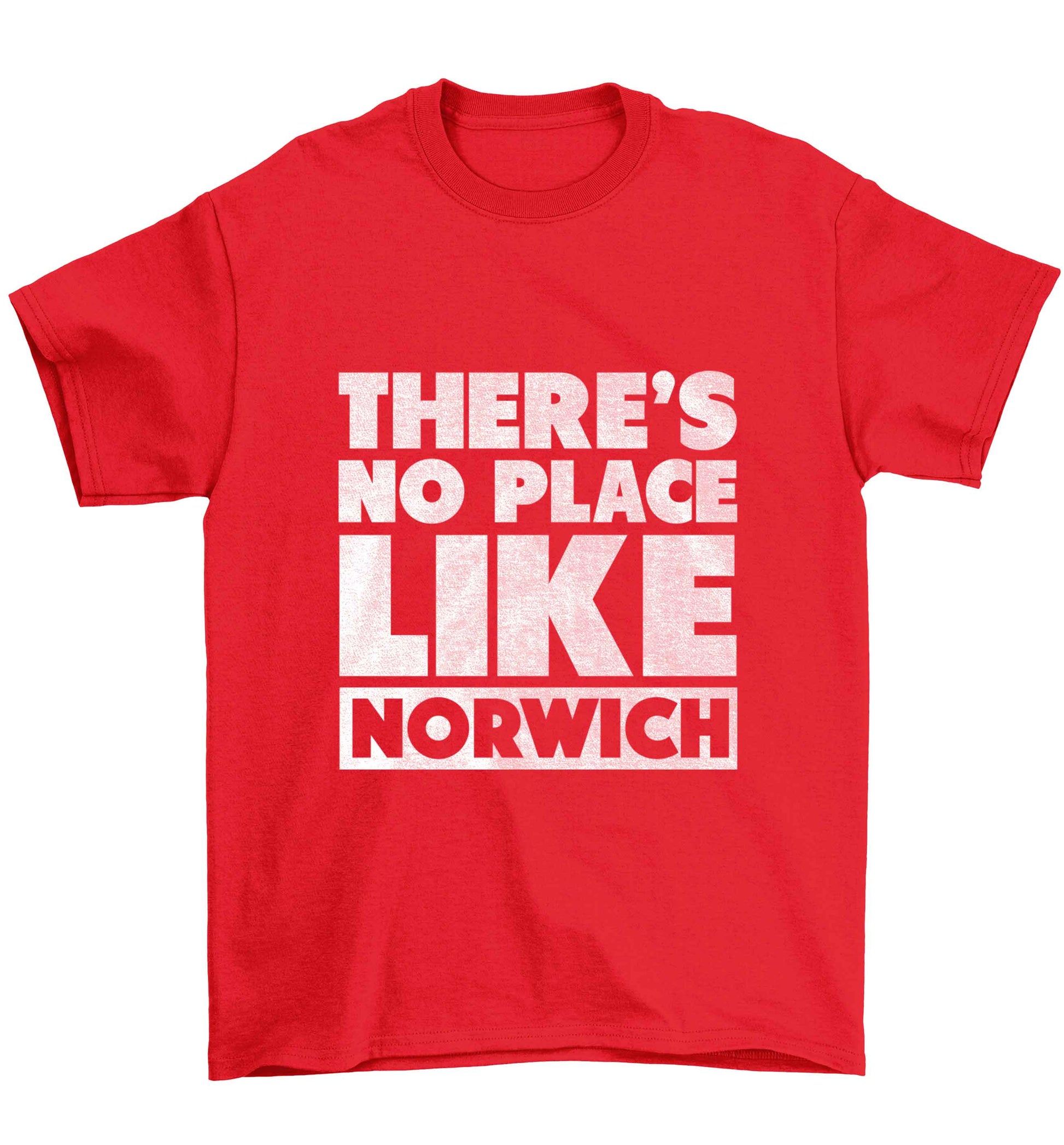 There's no place like Norwich Children's red Tshirt 12-13 Years