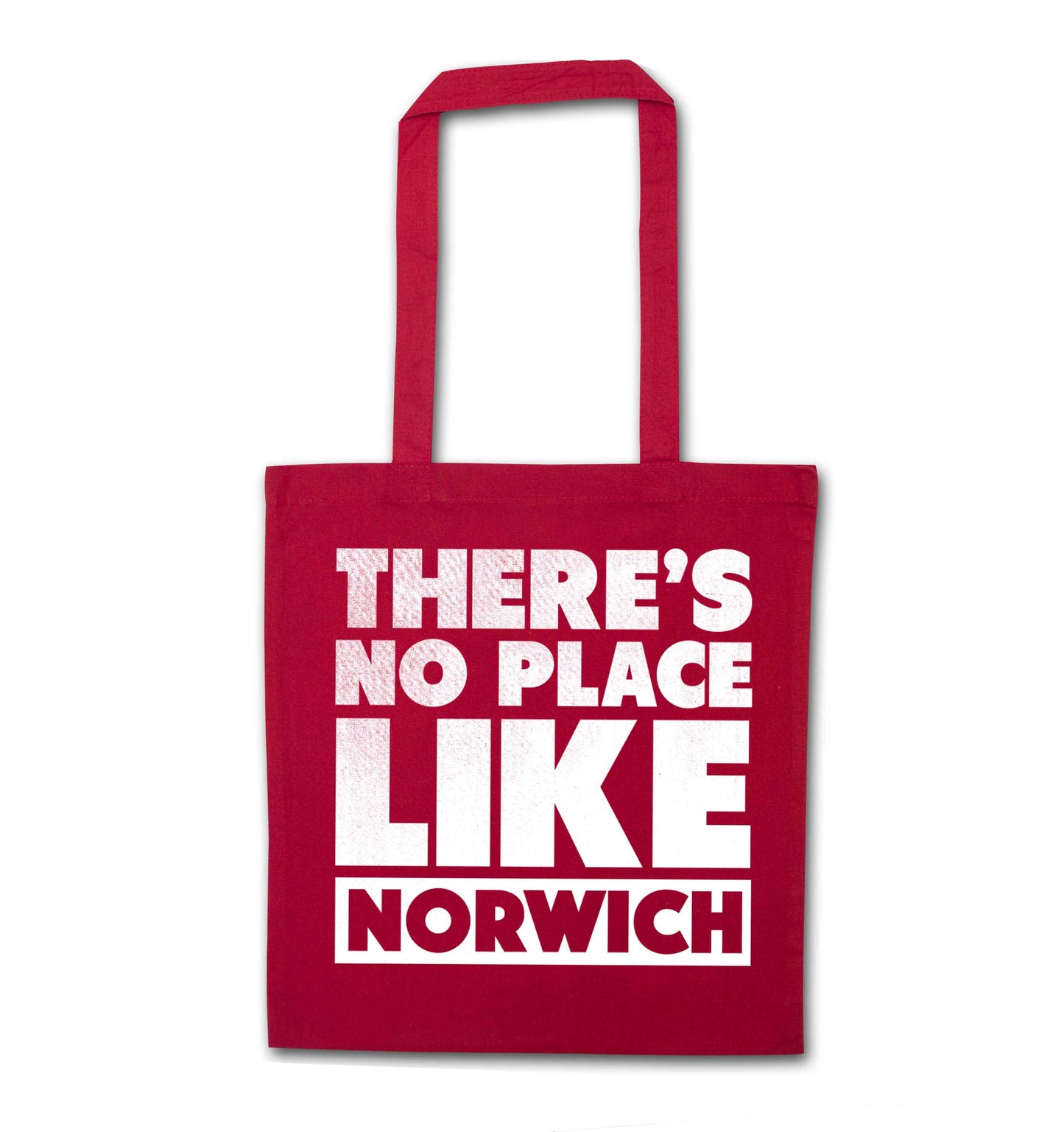 There's no place like Norwich red tote bag
